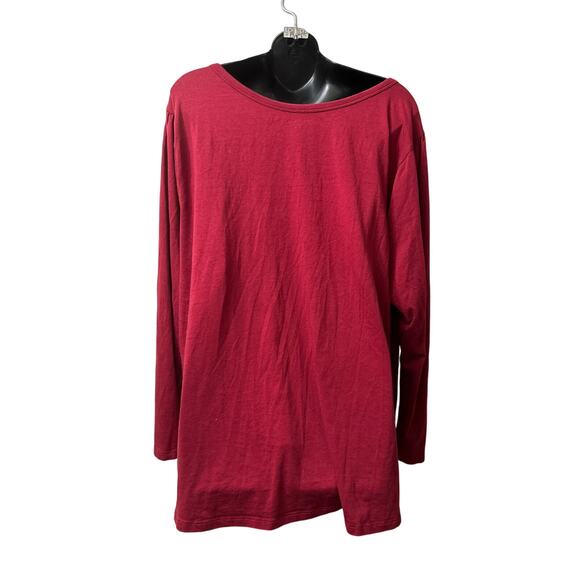 Lane Bryant 2X Burgundy Soft Blouse - Picture 3 of 4